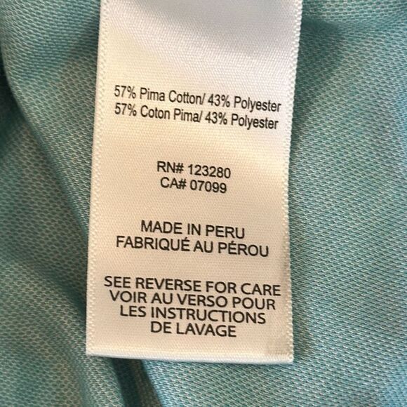 Travis Mathew Framingham Mens Golf Polo Turquoise Size XL Wrinkle Resistant - Picture 6 of 8